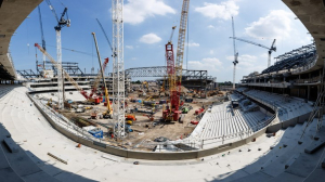 Свежие фотографии со стройки нового стадиона